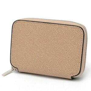 Valextra Zip Around Card Folder Case SGZA0010028LRLCC99MBC Soft Calfskin Leat...